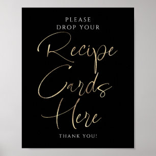 Poster Panneau de Salle de Fête de Mariage Noir et Or Car