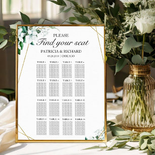 Poster Panneau de siège mariage Géométrique