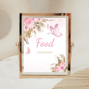 Poster Panneau de signalisation alimentaire pour Baby Sho