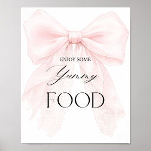 Poster Panneau de signalisation de bar alimentaire pour B