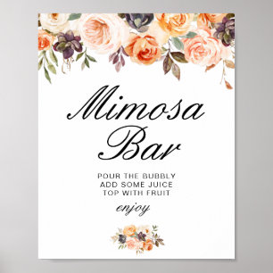 Poster panneau de signalisation de bar mimosa pour la dou