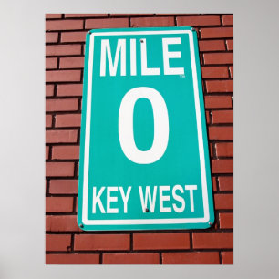 Poster panneau de signalisation de mille
