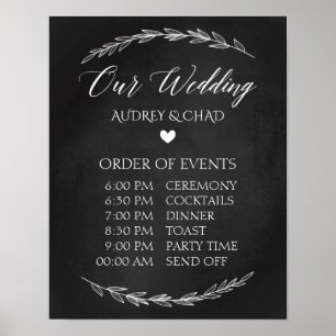 Poster Panneau de signalisation mariage - Calendrier Mari