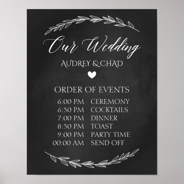 Poster Panneau de signalisation mariage - Calendrier Mari (Devant)