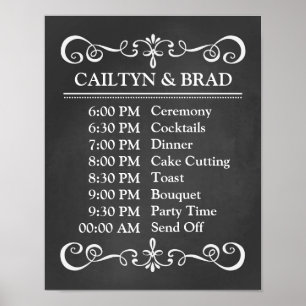Poster Panneau de signalisation mariage - Calendrier Mari