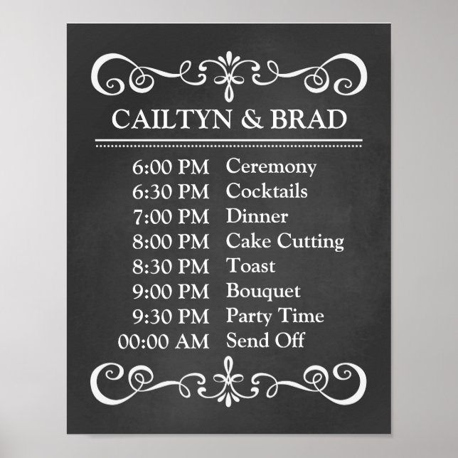 Poster Panneau de signalisation mariage - Calendrier Mari (Devant)