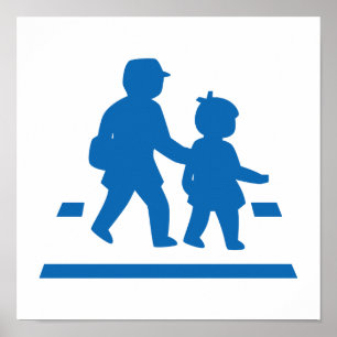 Poster Panneau de signalisation scolaire >> Japonais