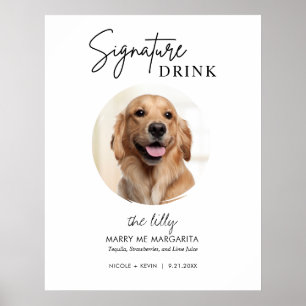 Poster Panneau de signature Mariage de chien imprimable B