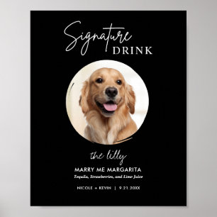 Poster Panneau de signature Mariage de chien imprimable B