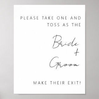 Poster Panneau de sortie Confetti minimaliste