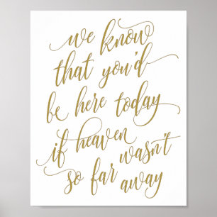 Poster Panneau de souvenir de mariage - Calligraphie Luxe