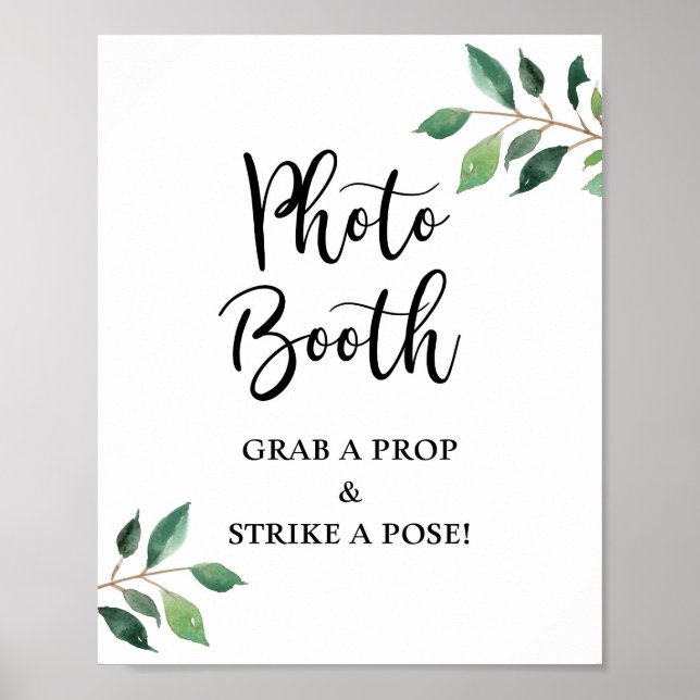 Poster Panneau de stand de photobooth de mariage ou de fê (Devant)