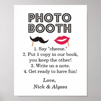 Poster Panneau de stand photo de mariage/fête