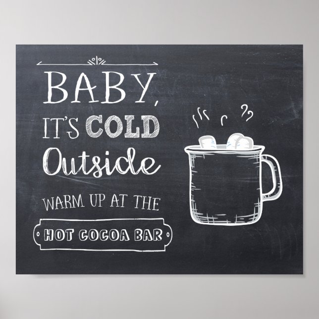Poster Panneau de station de chocolat chaud (Devant)
