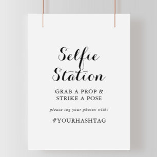 Poster Panneau de station de selfie de calligraphie moder