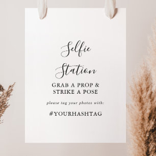 Poster Panneau de station de selfie minimaliste simple