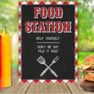 Poster Panneau de table 5x7 Jardin BBQ Anniversaire
