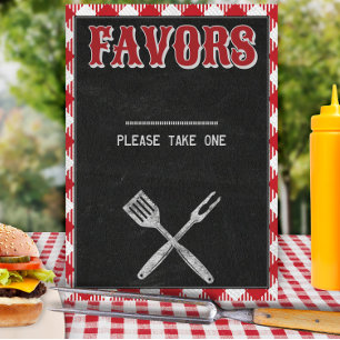 Poster Panneau de table 8x10 Jardins BBQ Anniversaire des
