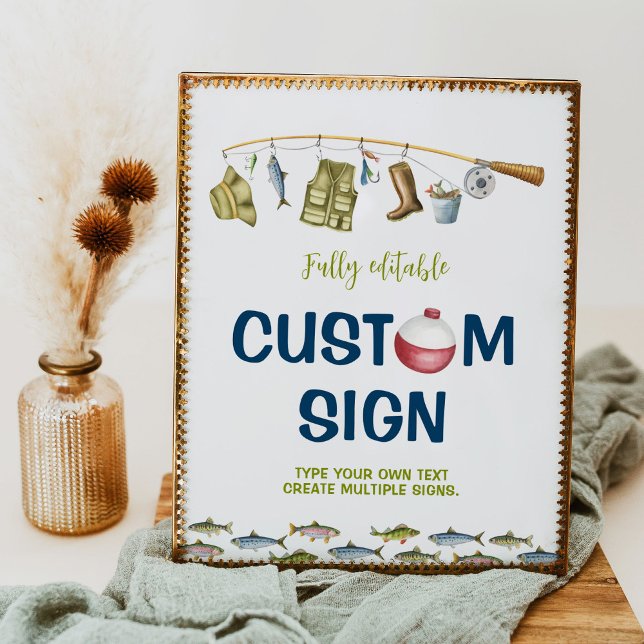 Poster Panneau de table Big One Fishing Anniversaire (Créateur téléchargé)