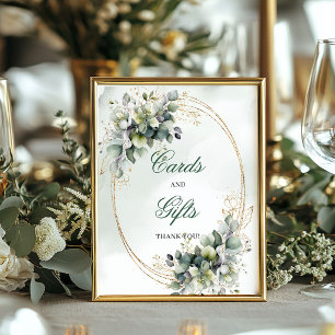 Poster Panneau de table Cartes et Cadeaux de botanique à 