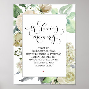 Poster Panneau de table commémoratif de mariage classique