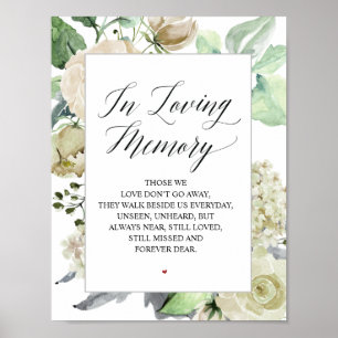 Poster Panneau de table commémoratif de mariage classique