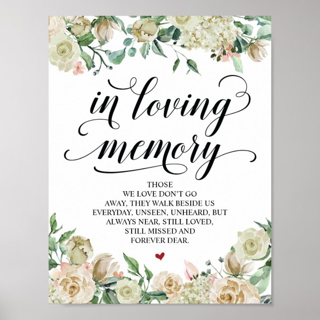 Poster Panneau de table commémoratif de mariage élégant e (Devant)
