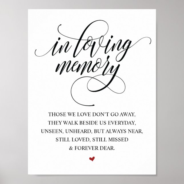 Poster Panneau de table commémoratif de mariage élégant r (Devant)