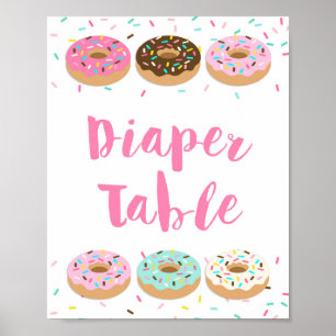 Poster Panneau de table de couches - Panneau de Baby show