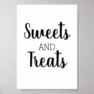 Poster Panneau de table de dessert