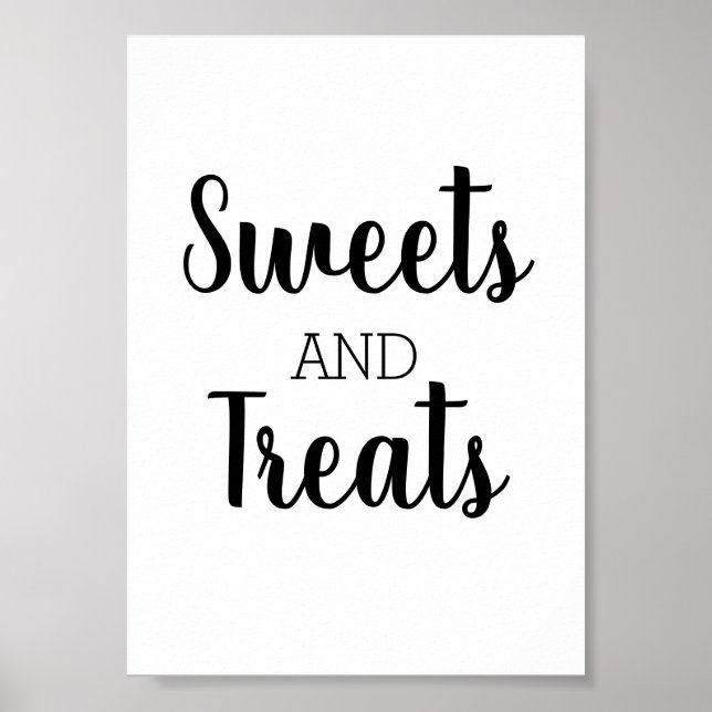 Poster Panneau de table de dessert (Devant)