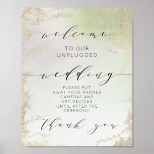 Poster Panneau de table de mariage débranché Ombre Spring