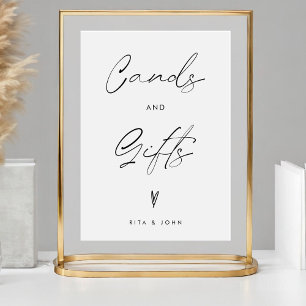 Poster Panneau de table de mariage pour cartes et cadeaux