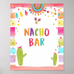 Poster Panneau de table de nourriture mexicaine Nacho Bar
