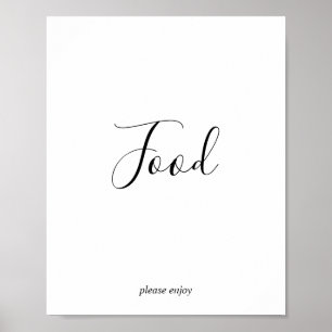 Poster Panneau de table de nourriture pour Baby Shower mi