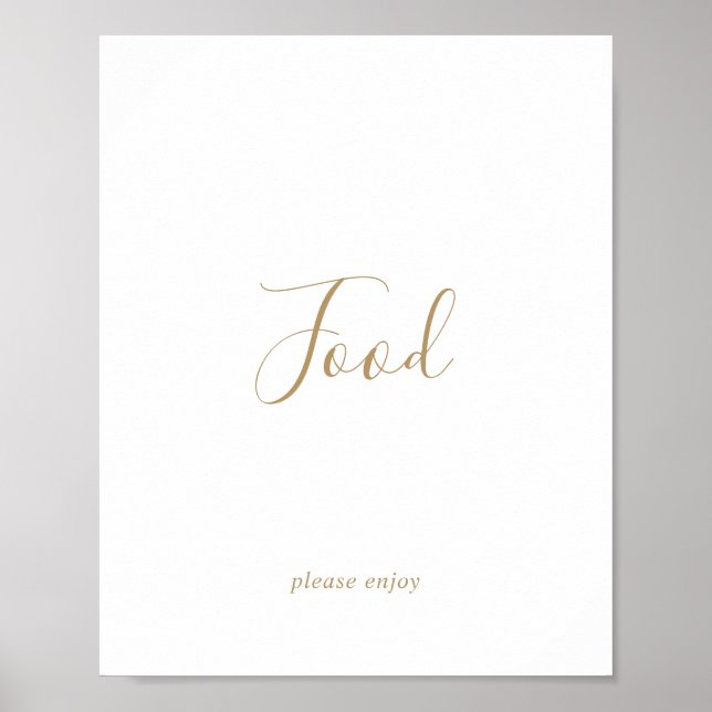 Poster Panneau de table minimaliste Gold (Devant)