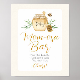 Poster Panneau de table pour Baby Shower Maman-osa Bar Ho
