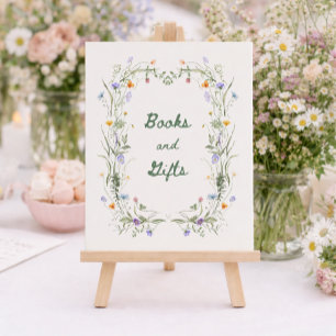 Poster Panneau de table pour Baby Shower « Wildflower Boo