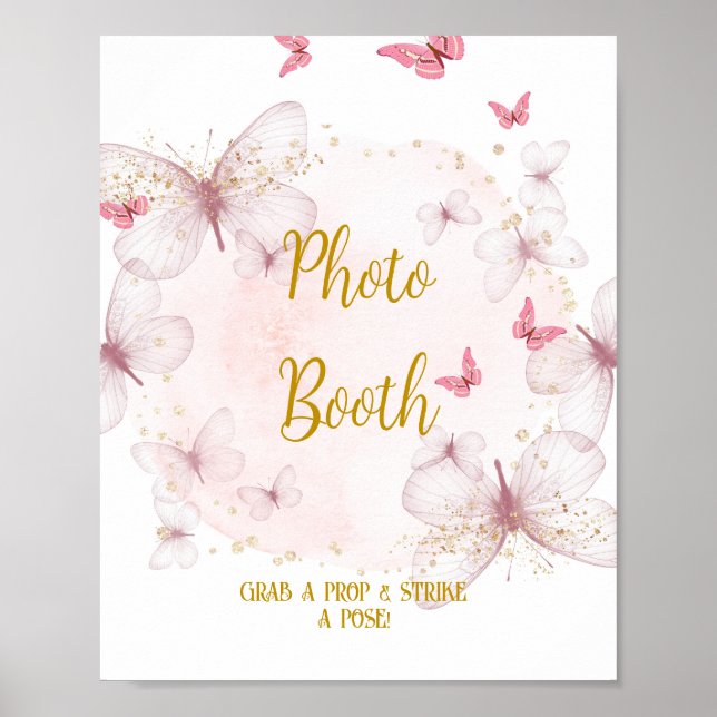 Poster Panneau de table pour photobooth d'anniversaire ro (Devant)