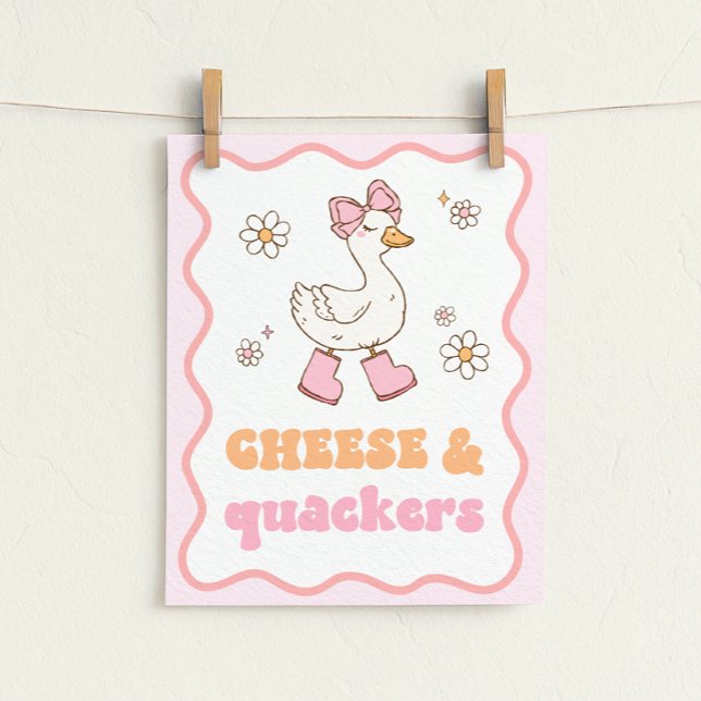 Poster Panneau de table Silly Goose Fromage & Quackers (Créateur téléchargé)