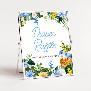 Poster Panneau de tirage au sort de couche Baby Shower Al