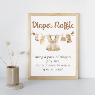 Poster Panneau de tirage au sort de couche pour Baby Show
