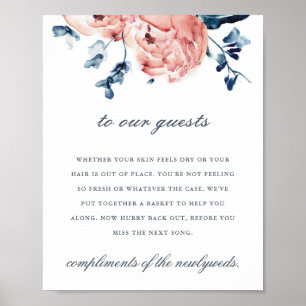 Poster Panneau de toilette Bold Peony