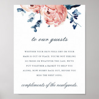 Poster Panneau de toilette Bold Peony