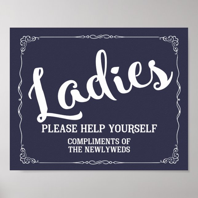 Poster Panneau de toilettes pour dames - panier d'article (Devant)