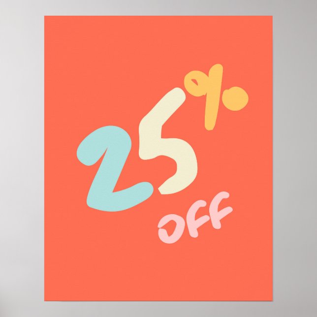Poster Panneau de vente de boutique, Signalisation de mag (Devant)