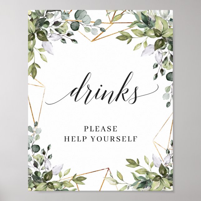 Poster Panneau de verdure boho moderne verdure verdure ve (Devant)