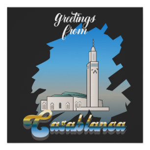 Poster Panneau de voeux de Casablanca