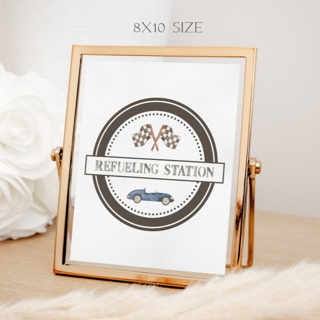 Poster Panneau de voiture Marine Blue Race (Créateur téléchargé)