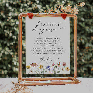 Poster Panneau des diapeurs de nuit du Fleur sauvage colo